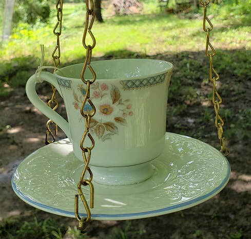 Aztec Sky | Nesting Measuring Cups | Set of 3 Stackable Ceramic Cups |  Farmhouse Style | Bird | Sage Green Birds with Floral (Sage, Set of 3)